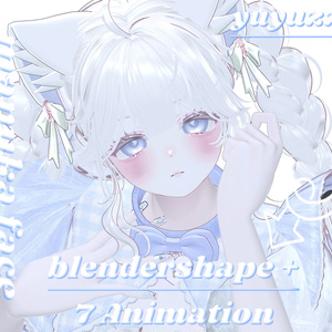VRCHAT-Manukaマヌカ（捏脸和7个表情）-Face-BlendShape+ 7Animation
