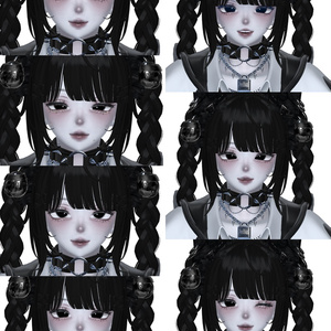 VRCHAT-shinra森罗1(捏脸和7个表情)-Face-BlendShape+ 7Animation 缩略图 4