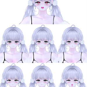 VRCHAT-1奶牛妹Milltina(捏脸和7个表情)-Face-BlendShape+ 7Animation 缩略图 3