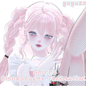 VRCHAT-shinra森罗2(捏脸和7个表情)-Face-BlendShape+ 7Animation