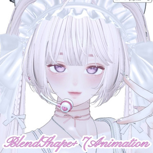 VRCHAT-shinra森罗5(捏脸和7个表情)-Face-BlendShape+ 7Animation