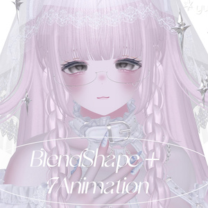 VRCHAT-エク - Eku1(捏脸和7个表情)-Face-BlendShape+ 7Animation