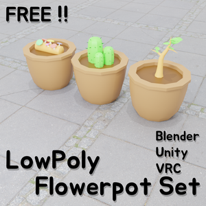 FREE LowPoly Toon Flowerpot