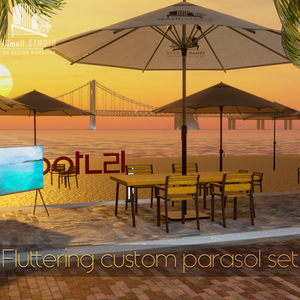 Fluttering custom parasol set
