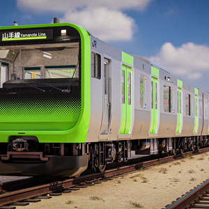  操作可能な列車 日本 山手線 E235系 3Dモデル / Rigged Train Japanese Yamanote E235 Series