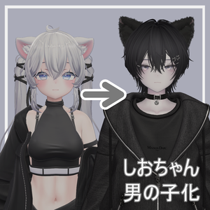 【sio/しお専用】しおちゃん男の子化BlendShapes/表情アニメーション