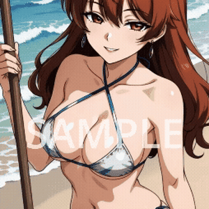 【MP4】VTuber配信背景｜動く夏のビーチ水着アニメーション｜1080×1920縦型｜OBS対応｜10秒シームレスループ（お試し無料 FREE）