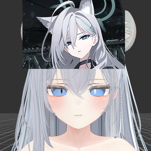 MANUKA (シロコ-テラー/Shiroko Terror) face + fuuka + aru + koharu gao