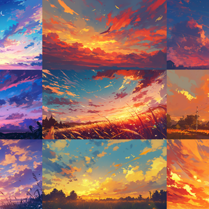 夕焼けの背景