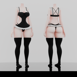 Maid Dress メイド服 [VRChat Asset] | [3D Asset]