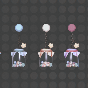 【VRC想定】金平糖入りガラス瓶【アクセサリー】