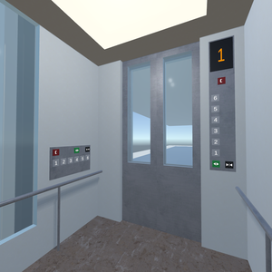【VRChatワールドギミック】立ち乗り移動式シースルーエレベーターギミック【UdonElevator2.0 Beta】