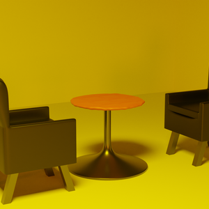 【3D素材】机と椅子