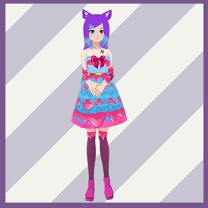 [Free / Vroid ] Magical girl bonbon Dress texture |  outfit