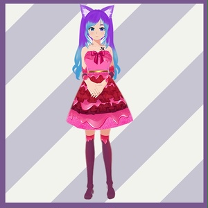 [Free / Vroid ] Magical girl bonbon Dress texture