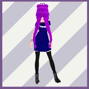[ Free / Vroid ] Model 3D + Dress  outfit