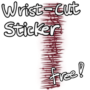 Wrist-cut sticker texture