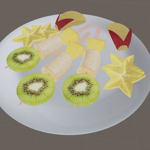 과일꼬치 (フルーツ串, Fruit skewers)