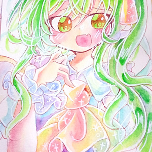 Original watercolor painting of a great fairy.