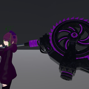 オリジナル3Dモデル Nemesis Driver ネメシスドライバー 【武器】VRChat想定 ギミック パーティクル付き 丸ノコ 巨大武器 缩略图 9