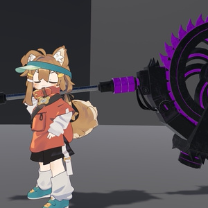 オリジナル3Dモデル Nemesis Driver ネメシスドライバー 【武器】VRChat想定 ギミック パーティクル付き 丸ノコ 巨大武器 缩略图 8