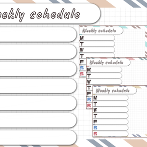 【フリー素材】weeklyschedule【スケジュール表】