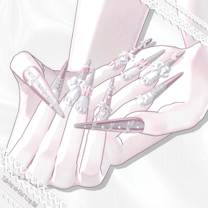 【17アバター対応】Tulle Pas de Chat Long Nail【MA対応】