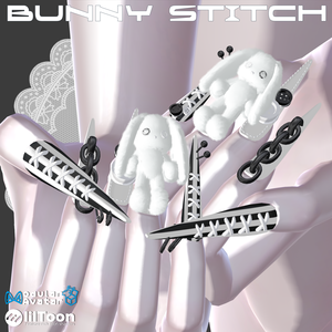 22アバター対応🐰Bunny Stitches Long Nail【MA対応】