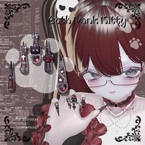 26アバター対応😸Goth Pank Kitty Long Nail【MA対応】 缩略图 6