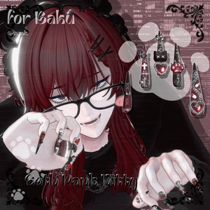 26アバター対応😸Goth Pank Kitty Long Nail【MA対応】 缩略图 4