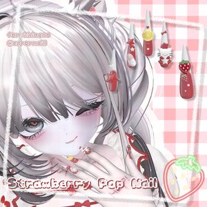 11アバター対応🍓Strawberry Pop Long Nail😸【MA対応】 缩略图 3