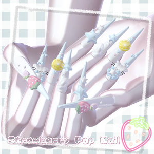 11アバター対応🍓Strawberry Pop Long Nail😸【MA対応】