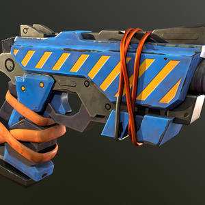 Stylized Hand painted Pistol