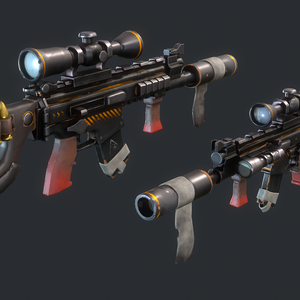 FN SCARL stylized Gun