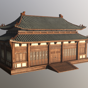 Asian Japanese Traditional Realistic 3d Building  Model