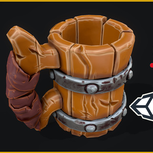 japanese Stylized Wooden Mug
