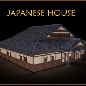 Japanese traditional House Model with Interior