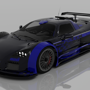 Futuristic Police Interceptor Supercar
