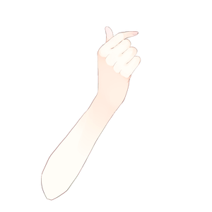 指ハートおてて素材