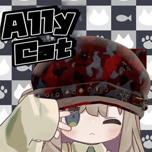 【VRChat想定】5アバター対応！猫耳キャスケット『Ally Cat PUNK』- キプフェル対応 -