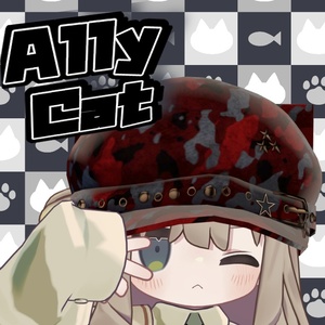 【VRChat想定】5アバター対応！猫耳キャスケット『Ally Cat PUNK』- キプフェル対応 -