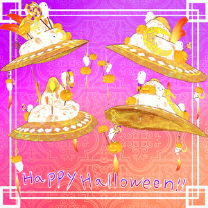 VRC想定　おしゃれな帽子＆ハロウィン魔女帽子ver1.2（Happy Halloween!!）#white72 缩略图 7