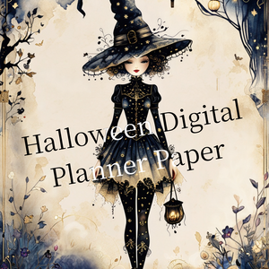 Halloween Digital Planner Paper – 12 Pages