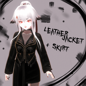 Vroid - Leather jacket and skirt!