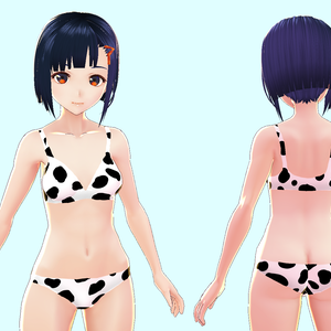 【VRoid用テクスチャ/TEXTURE】Cowkini/underwear set 水着
