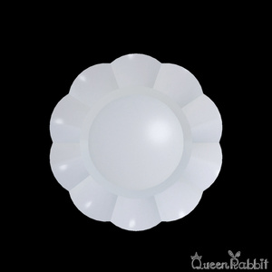 I042_White flower-shaped dish 16cm