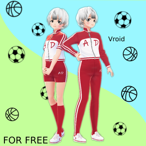 [Vroid] Red Sportswear