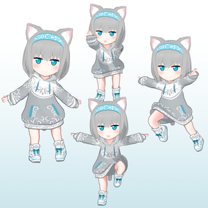 オリジナル3Dモデル「ちびかすたちゃん」 缩略图 2