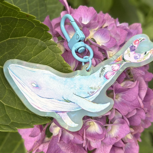 Flower Whale Acrylic Keychain Haru