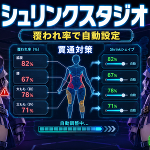 シュリンクスタジオ - 衣装が指定するシュリンクを覆われ率で自動設定【VRChat 貫通対策】
